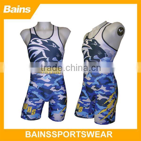 cool dry plain state wrestling singlets with spandex fabric