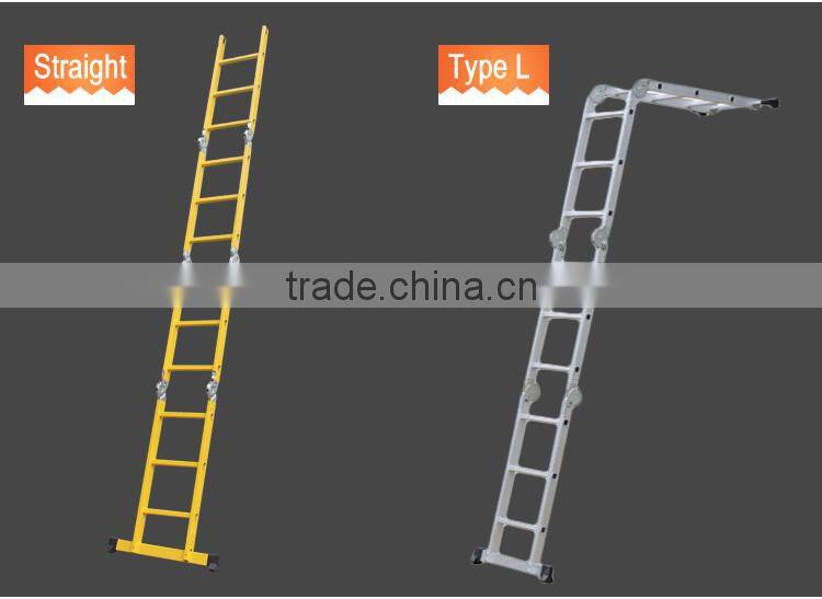 Aluminium ultimate ladder with small hinge en131SH-LG403