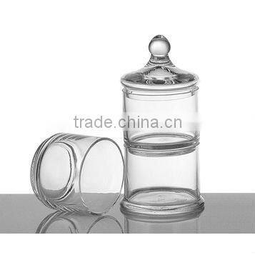 Clear Glass Storage Jar 3 Tier