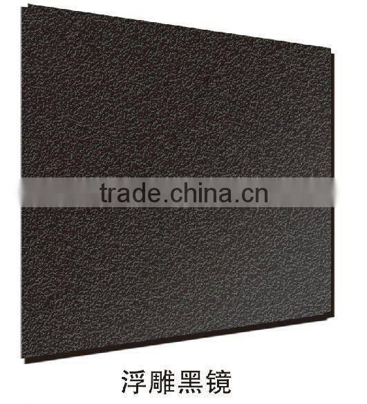 emboss crystal yellow mirror/ colored mirror glass/decorative glass