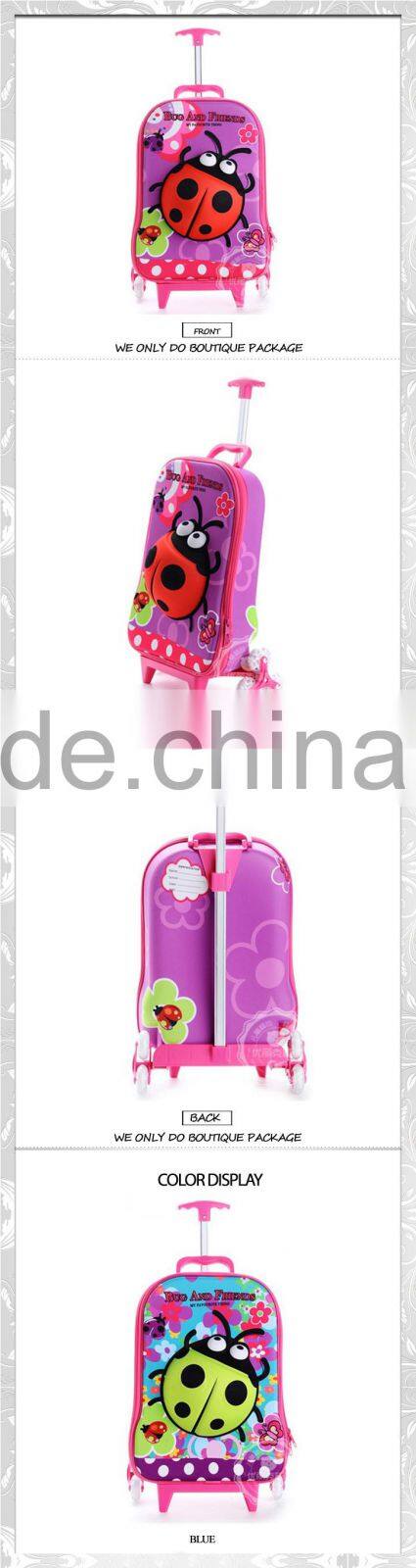fashion cute EVA student school bag backpack with trolley