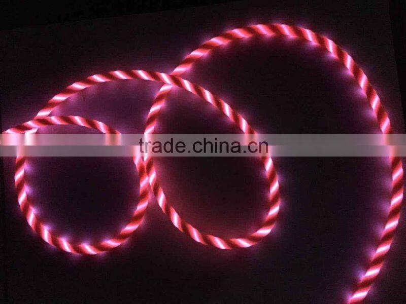 New design EL flowing USB data cable for iphone for android