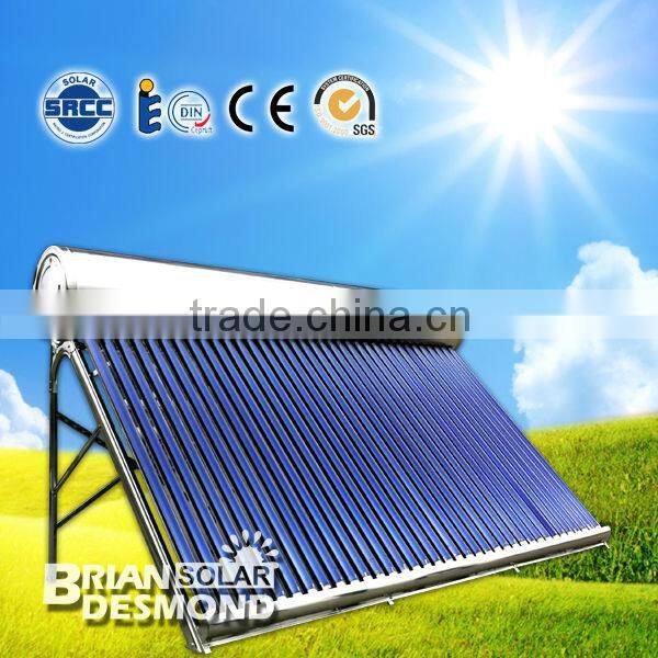 Africa and Mexica compact pressurized solar water heater supplier