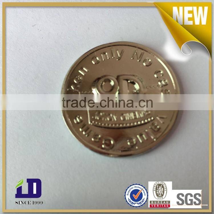 Factory price antique gold custom made high quality metal token coin