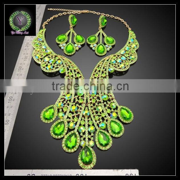 2016 New Arrival handmade crystal Jewelry set which for Wedding jewelry set Match Clothes KHK859
