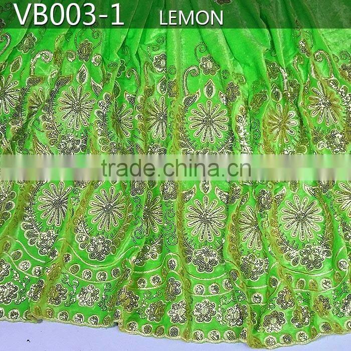 VB002-1 coffee Velvet Lace Fabric George Velvet wrappers