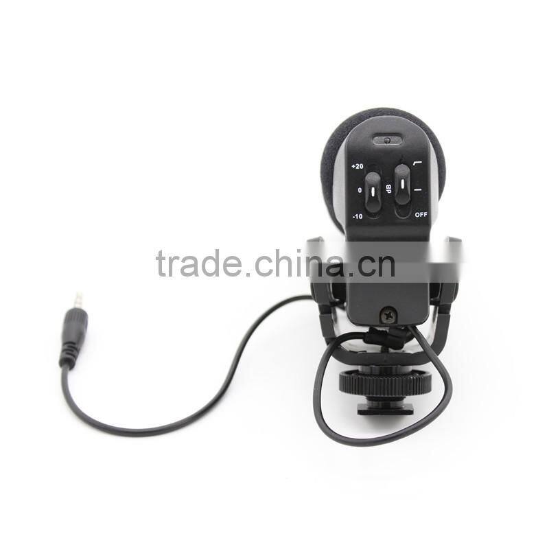 Mono Camera Microphone with Low Cut and Pad Switch,microphone for camera