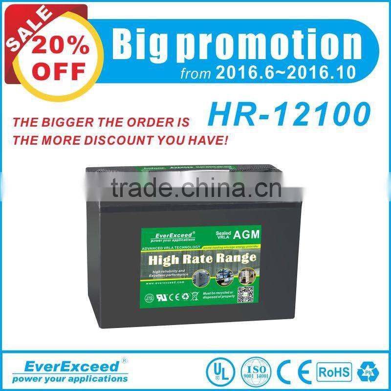 EverExceed Maintenance Free 220ah battery , Deep Cycle Solar Battery for solar energy