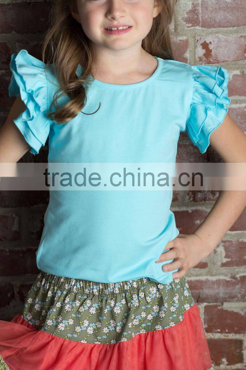 Wholesale round neck kids plain t shirts halter kids shirt made in china