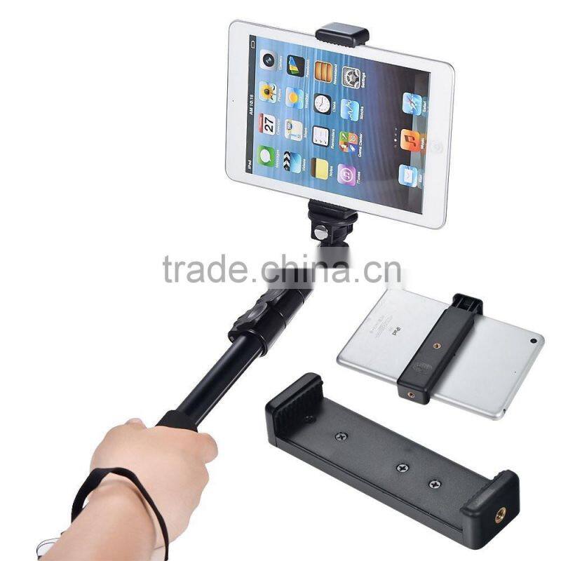 Smilin Factory Accept OEM High Quality Tablet PC Selfie Stick Monopod Tripod Clip mount Stand Adapter for iPad mini air 2 4 5