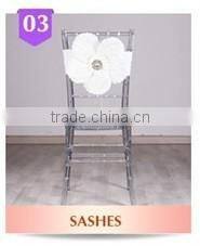 Fancy blush laser cut felt wedding chair cap covers