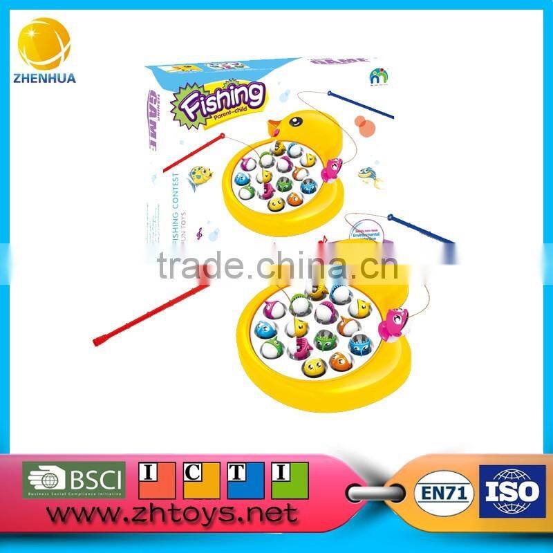2016 new toys magnetic toy fishing turntable toy set game for kids frog toy