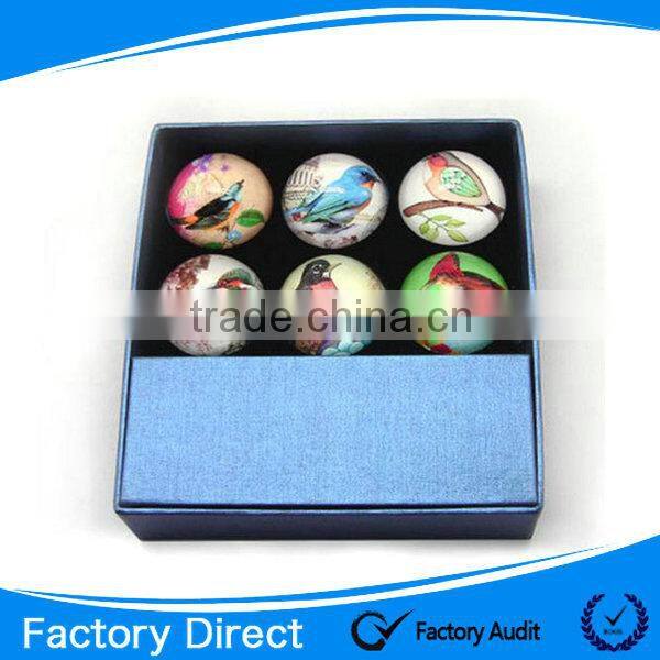 2015 Customized dome crystal glass fridge magnet