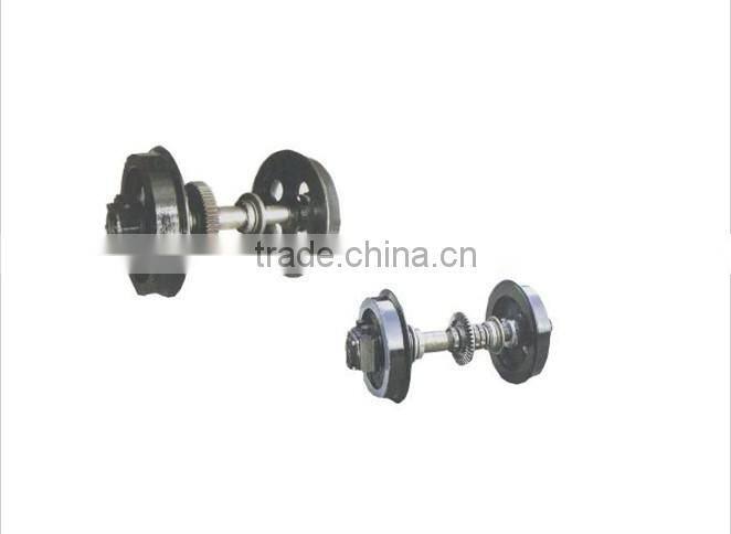 wheel pair for electric mining locomotive,cheap price equipment for mining locomotive