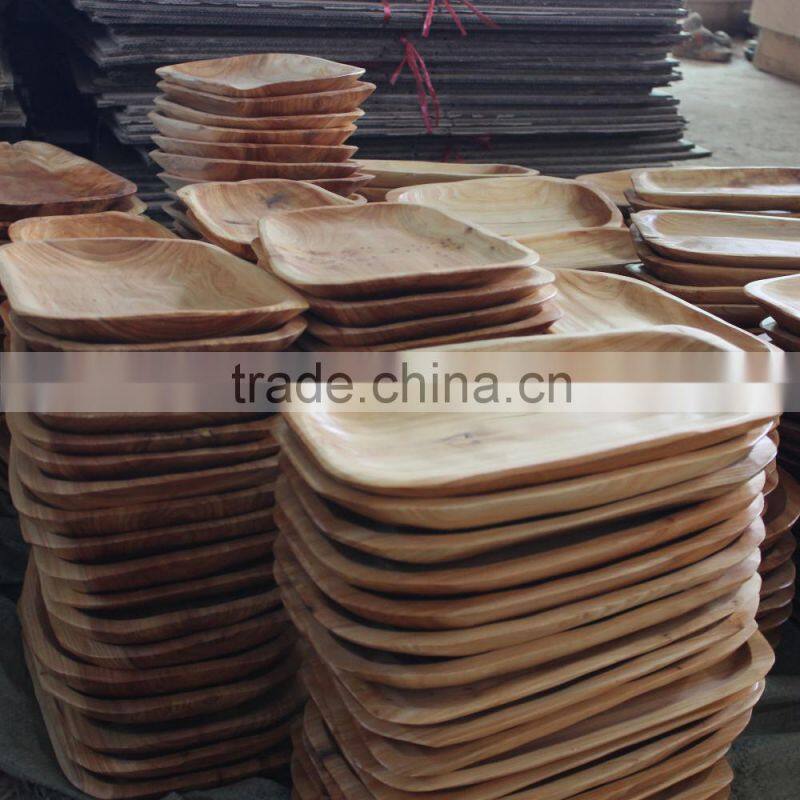 Wholesale Cheap Restaurant eco-friendly Wooden Food Serving Plate