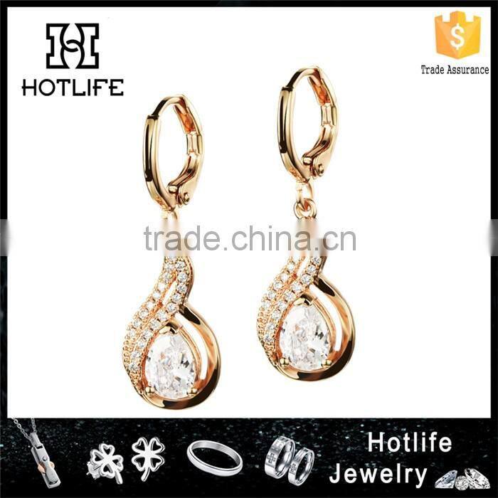 2016 fashion 316 L crystal earrings in hot sale