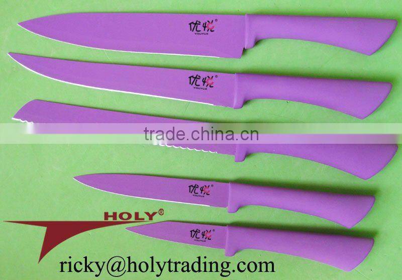 Stainless steel chef knife with painting blade for kitchen