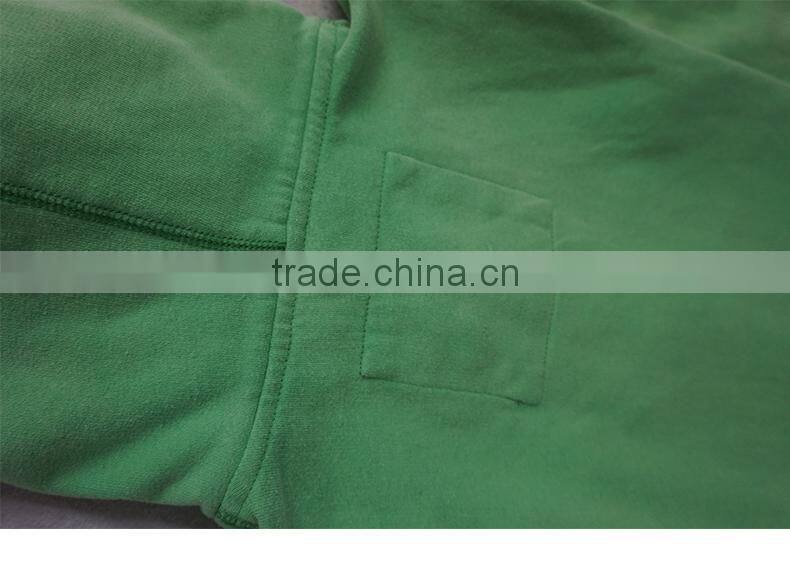 Freshing green girl's longsleeves cheap hooded sweatshirts hoodie wholesale