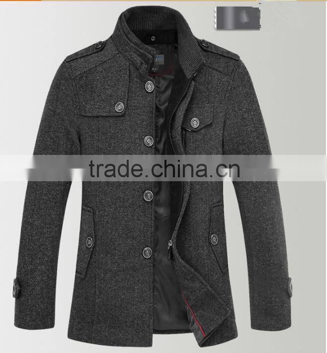 China latest casual warm winter jacket wool cashmere men