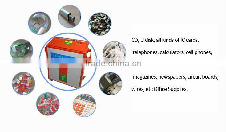 industrial plastic bottle / CD / Paper / Aluminium Cans Shredder