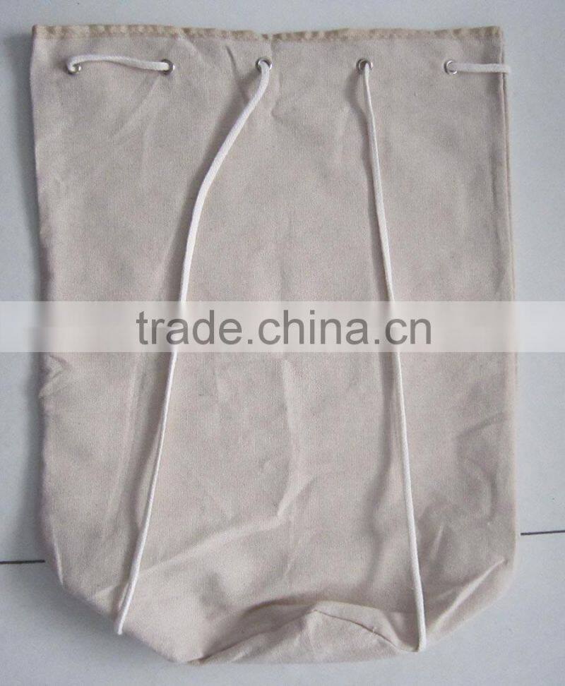white hopping bag ,shopping bagcheap canvas bucket drawstring bag design-5