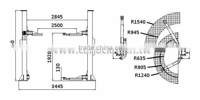 Baseplate 2 Post Vehicle Lifts