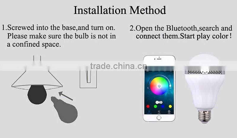2016 Portable muti-functional speaker system wireless LED music bulb audio speakers