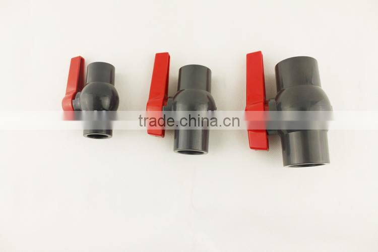 Hot selling common plastic PVC compact ball valve factory price