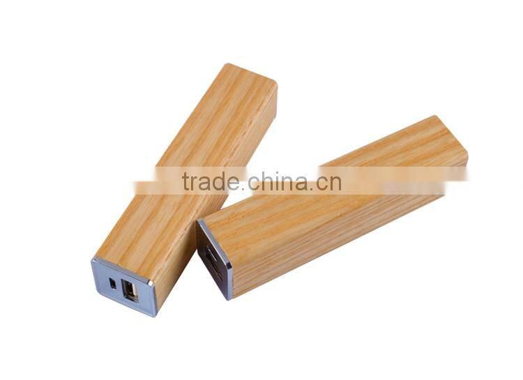 2016 hot selling wooden power bank portable mobile 2200mAh