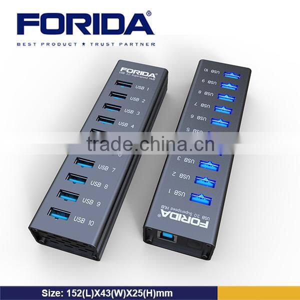 NEW Alumnium 10 ports USB 3.0 HUB