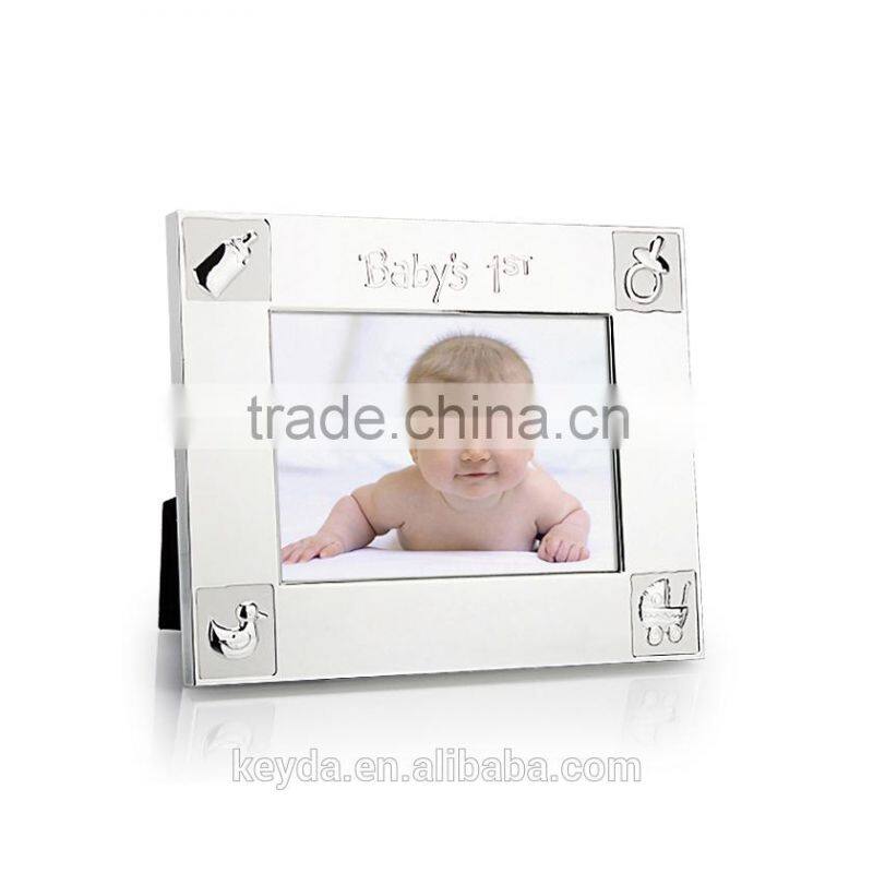 (2) 6.7x6.7cm rotating white wooden frame