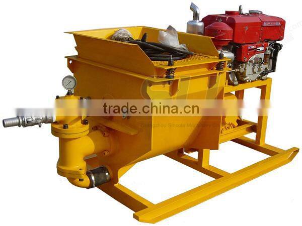 Operate the mortar grouting pump