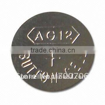 AG12 button cell battery with CE,ROHS,SGS