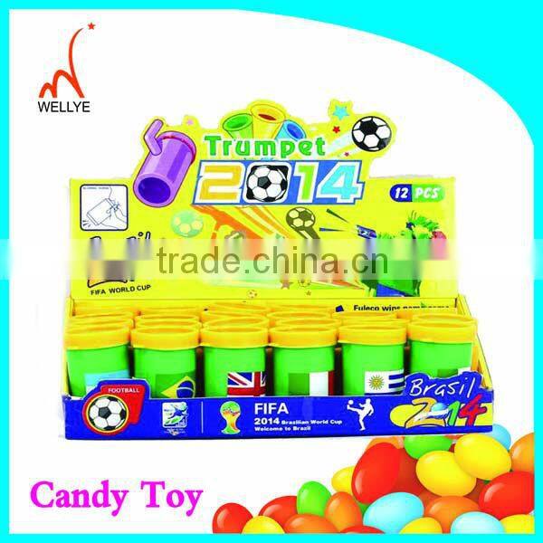 2014 trumpet world cup toy for plastic promotion toys
