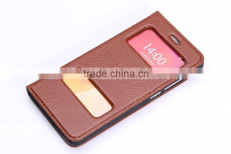 Superb Quality Leather Incoming Calls Filp Case for Xiaomi 4