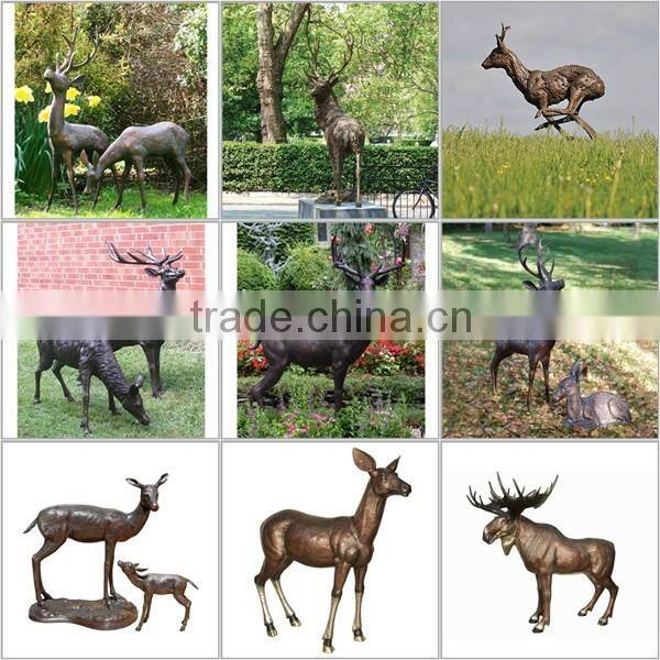 Home Decor Modern Bronze Running Deer Sculpture Statue for Sale