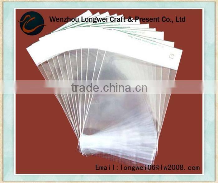 cheap custom self adhesive opp bag/opp bag with header