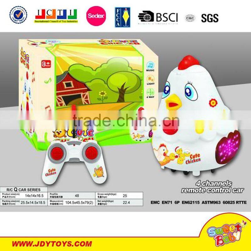 4 channels remote control car chicken animal 3D light and music toy