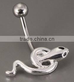 Eyebrow Bent Barbell With Snake Charm