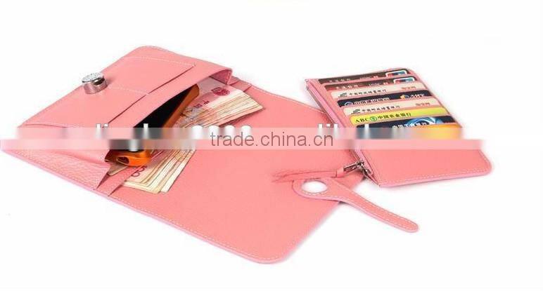 2016 hot sell wallet fashion design with coin purse multifunction lady thin wallet