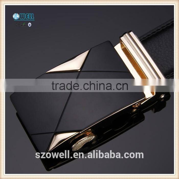 Fashion belt men genuine leather black belt automatic buckles