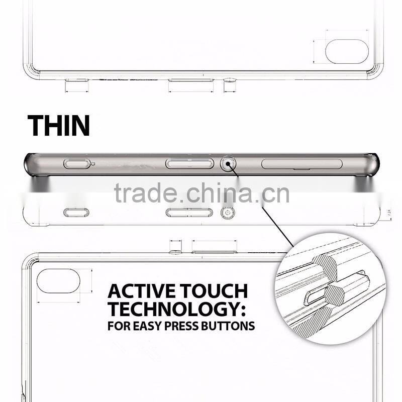 Samco Simple & Clear TPU+PC Bumper Back Cover for Sony Xperia Z3 for Sony Xperia Z3 Transparent Phone Housing