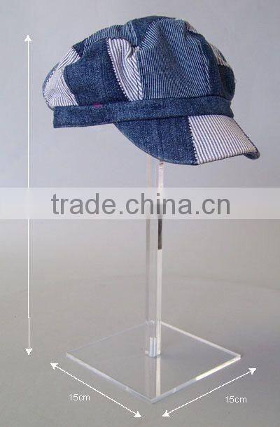 beautiful clear custom acrylic hat display stand,acrylic hat holder