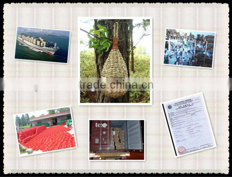 Woven Rope Teardrop Bird House with Roosting Pocket, Natural