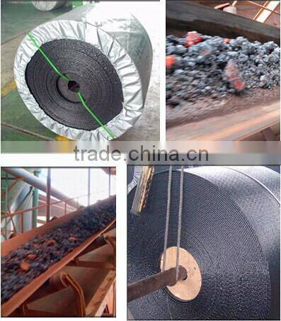 Flame resistant rubber conveyor belt for static conductive belt in power plant