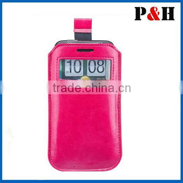 2015 Soft leather bag case for mobile phone with manufacture high quality