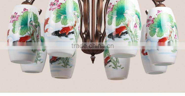 LED Ceramic Chandelier Light Pendant LED Light 8 Head LED Lighting