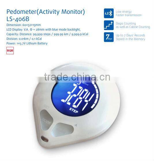 Bluetooth Pedometer LS406-B (3D sensor) with CE