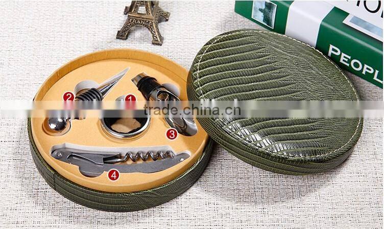 Promotional 5pcs metal stainless steel wine cocktail shaker bar tool set for gift