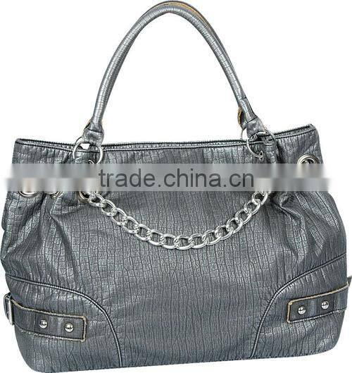 2015 new design classical dark silver PU leather shoulder bags handbags